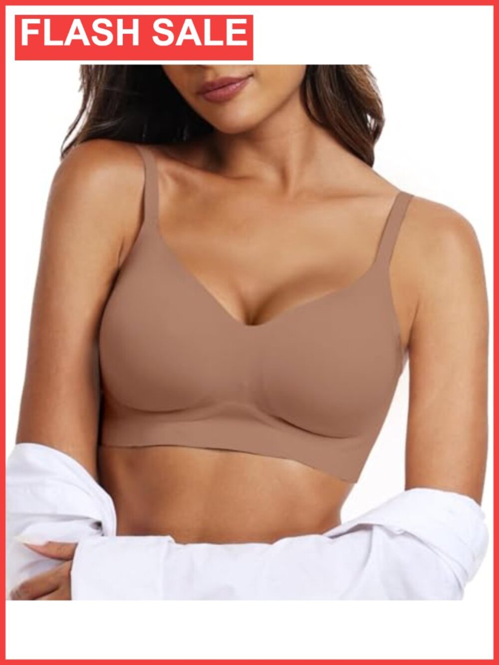 OEAK Wireless Jelly Bra Seamless Everyday Tshirt Bra with Removable Pads
